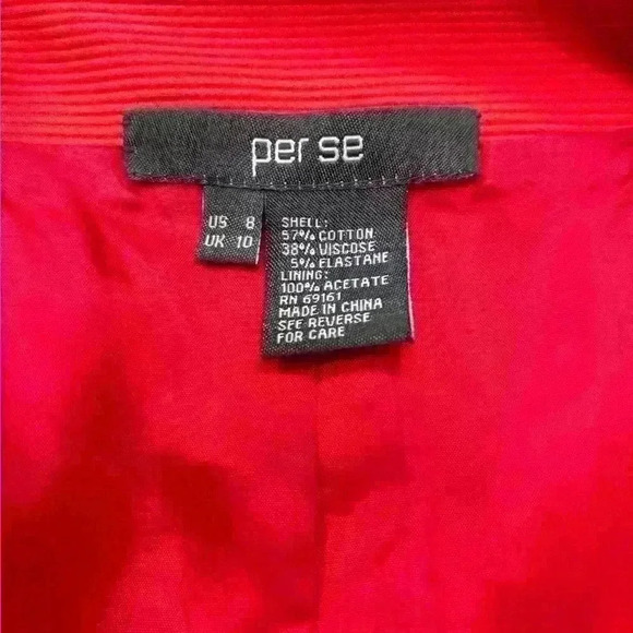 PER SE ORANGE BUTTON DOWN BELL SLEEVE LINED OFFICE WORK BLAZER JACKET SIZE 8 - Picture 7 of 8